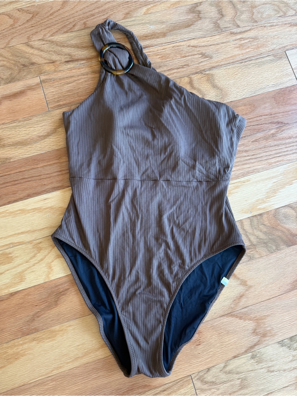 summersalt Brown Ribbed Sidestroke swimsuit - Picture 2 of 4
